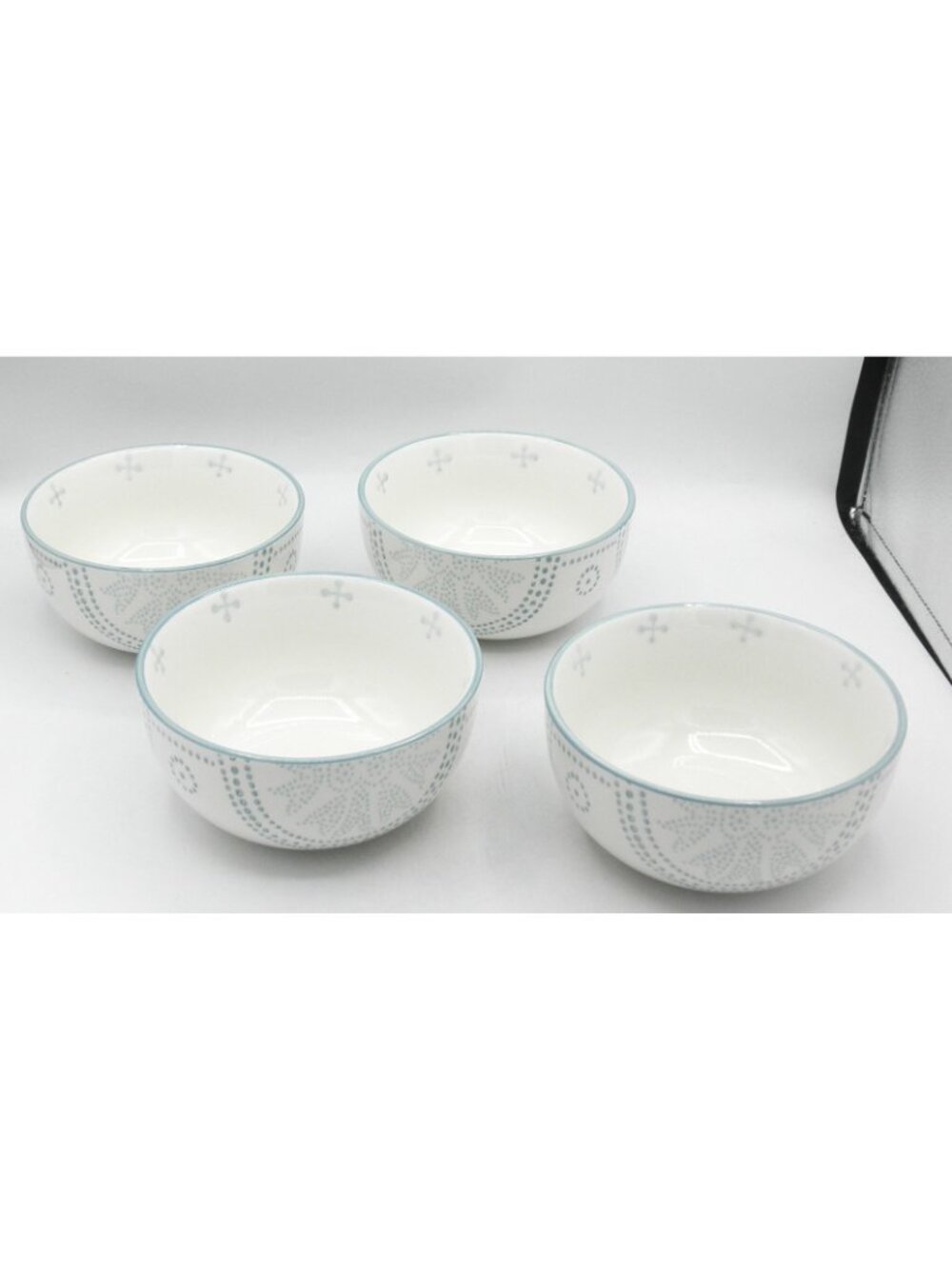Phara Sky Blue by Baum Brothers Soup Cereal Bowl Set of 4 Pattern: : BAUPHASKB - Picture 7 of 7